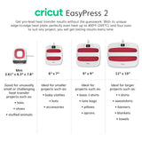 Cricut EasyPress 2 Heat Press Machine (9 in x 9 in), Ideal for T-Shirts, Tote Bags, Pillows, Aprons & More, Precise Temperature Control, Features Insulated Safety Base & Auto-Off, Mint Cricut