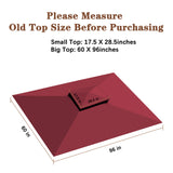 SCOCANOPY Upgraded Ripstop Fabric Replacement Canopy Grill BBQ Gazebo Roof Top for Gazebo Model L-GZ238PST-11 Only,(Burgundy Ripstop) SCOCANOPY