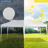 COBIZI Canopy 10x20 Pop Up Canopy Tent Party Tents for Parties Weddings Backyard Waterproof Canopy Outdoor Commercial Instant Canopy Event Tent with Stakes, Ropes,Sandbags, White COBIZI
