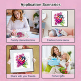 PFFNGPEN Diamond Painting Kits for Adults, 5D DIY Ladybug Diamond Art Kits for Beginners, Full Drill Round Diamond Art for Home Wall Decor, Flower, 12x12 inch PFFNGPEN