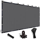 Shade&Beyond Customized Size 90% Sun Shade Cloth with Grommets, 08' X 12' Pergola Shade Cover Canopy, Mesh Tarp Sun Screens for Patio, Outdoor, Garden, Backyard, Light Gray, GN02 Shade&Beyond