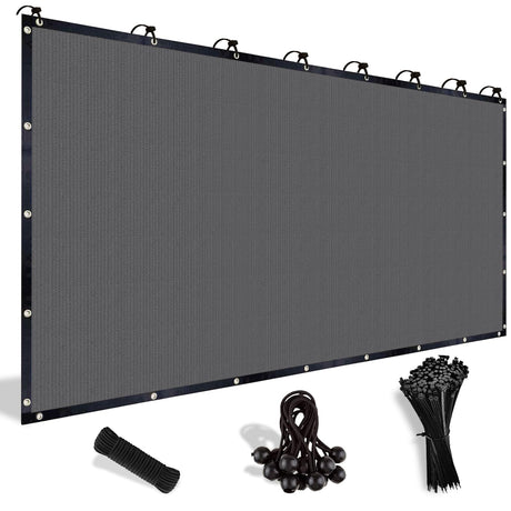 Shade&Beyond Customized Size 90% Sun Shade Cloth with Grommets, 08' X 12' Pergola Shade Cover Canopy, Mesh Tarp Sun Screens for Patio, Outdoor, Garden, Backyard, Light Gray, GN02 Shade&Beyond