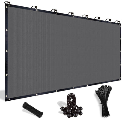 Shade&Beyond Customized Size 90% Sun Shade Cloth with Grommets, 08' X 12' Pergola Shade Cover Canopy, Mesh Tarp Sun Screens for Patio, Outdoor, Garden, Backyard, Light Gray, GN02