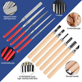Miluosong 25pcs Precision 3D Printer Tool set with Deburring Tool, Craft Knife,hand File,Carving Knife Suitable for sanding, carving, modeling, cutting, scraping Deburring kit MILUOSONG