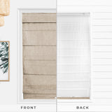 CHICOLOGY Roman Shades for Windows , Window Treatments , Roman Shades , Roman Window Shades , Room Darkening Shades , Window Shades , 34"W X 64"H , Belgian Flax (Privacy & Light Filtering) CHICOLOGY