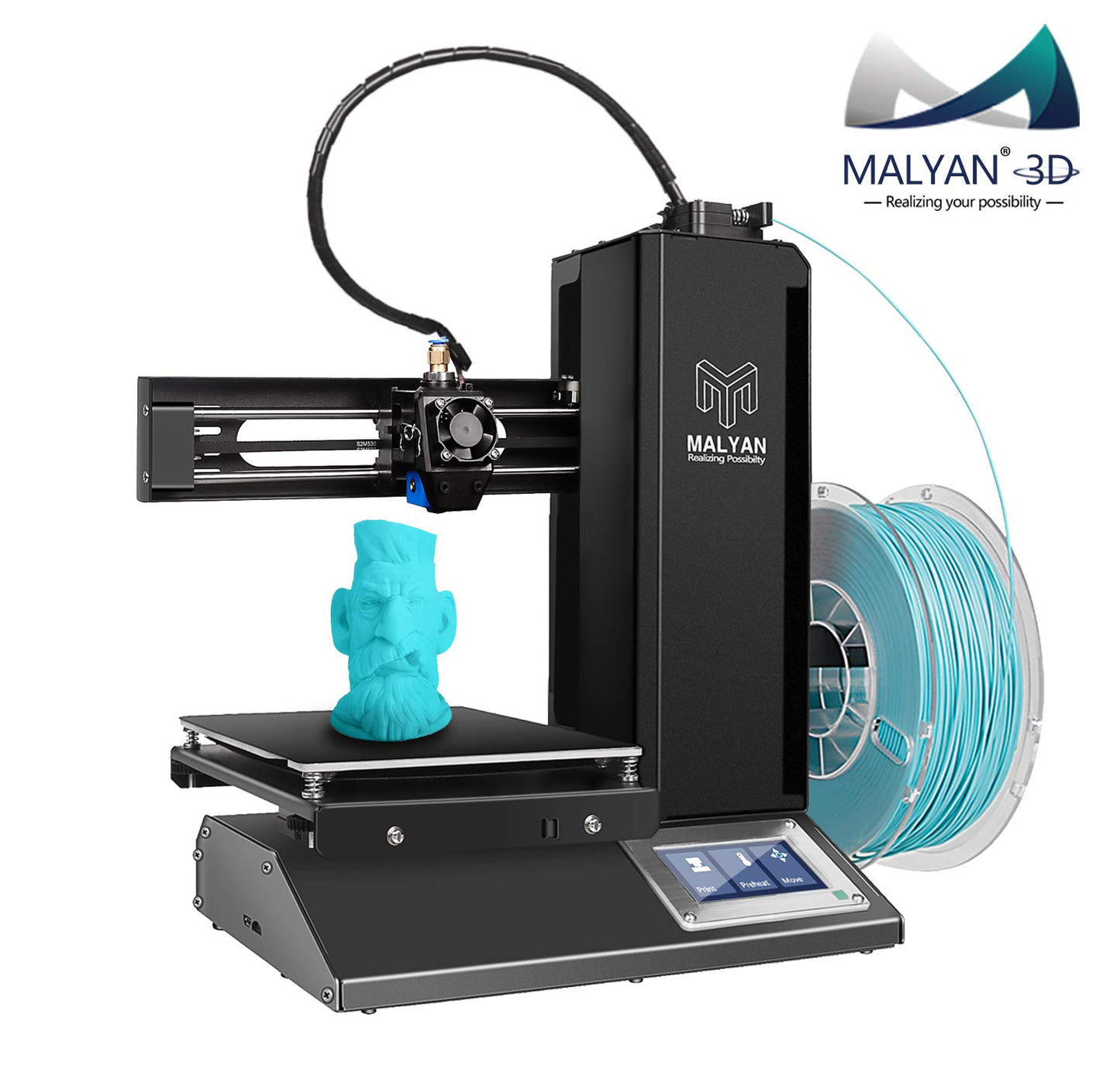 MALYAN M320 FDM Mini 3D Printer,Fully Assembled 3D Printers Easy for Beginners and Kids, High Printing Accuracy, Printing Size 150 * 150 * 150 mm