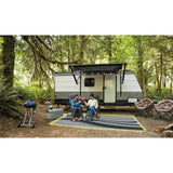 Venture Forward LED Illuminated RV Patio Mat, Wave Design, 9’ x 12’ Venture Forward