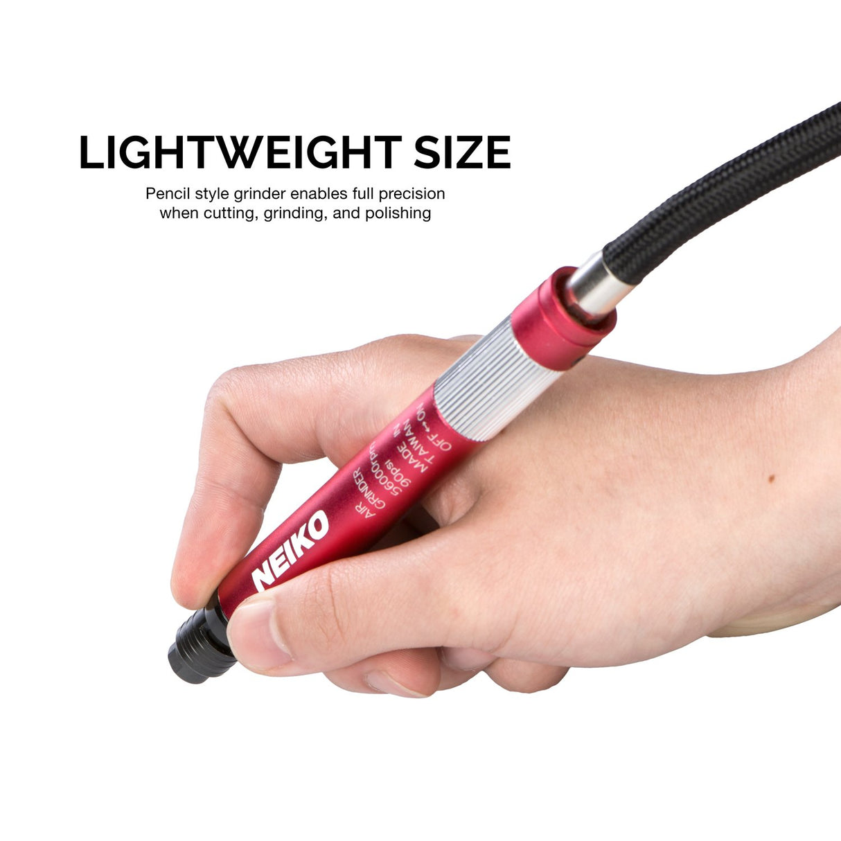 NEIKO 10649A Micro Air Die Grinder | 1/8" (3mm) Capacity | Pencil Type | 54,000 RPM | For Cleaning Dies, Rotors, Backing Plates, Brake Pads, Mounts, Etc. NEIKO