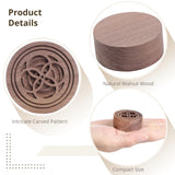 2 PCS Wooden Essential Oil Diffuser, Walnut Wood Diffuser, Aromatherapy Diffuser, Small Round Diffuser for Home, Offices, Cars, Yoga Rooms, Sauna Rooms, SPA Centers Anjetan