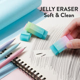 Four Candies Cute Mechanical Pencil Set, 6PCS Pastel Mechanical Pencils 0.5 & 0.7mm with 360PCS HB Pencil Leads, 3PCS Erasers and 9PCS Eraser Refills, Aesthetic Mechanical Pencils for Girls Writing Four Candies