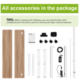 farexon 48 x 24 inch Standing Desk Electric Adjustable Height with Charging Station, Stand up Desk with Ergonomic Workstation, 4 Preset Heights Easy to Set（Oak Grey farexon