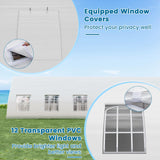 Tangkula 20x40 Ft Heavy Duty Party Tent, Large White Event Tent with Sidewalls, Zippered Door & 12 Windows, Outdoor Wedding Tent with High Strength Galvanized Steel Frame for Patio, Backyard, Parties Tangkula
