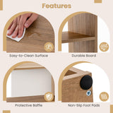 Giantex 6-Cube Customisable Wooden Bookcase with Anti-Tipping Kits, Modern 3-Tier Storage Organizer for Kids Rooms Giantex