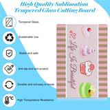 6 Pcs Sublimation Cutting Board Blanks, Textured Tempered Glass Cutting Boards For Kitchen, Anti Slip Chopping Board For Countertop Heat Press Machine Personalized Gift Home Decoration Keepwaters
