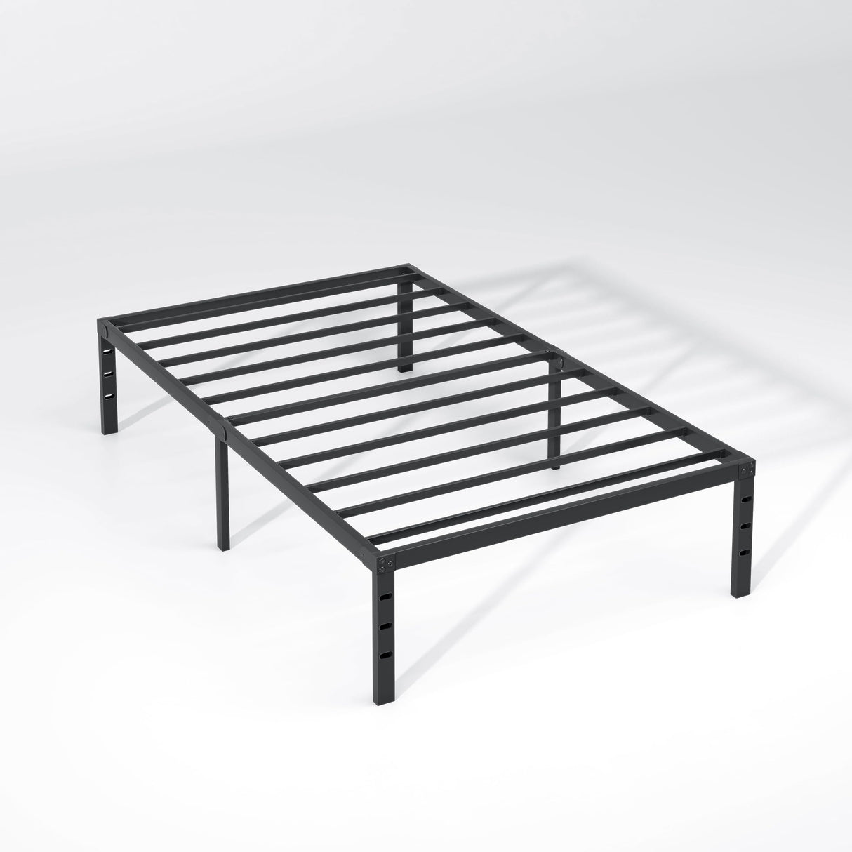 NEW JETO Metal Bed Frame,Twin Size Bed Frame with Storage Space,Heavy Duty Sturdy Mattress Foundation,Easy Assembly,No Box Spring Needed, Black,14 Inch,Twin NEW JETO