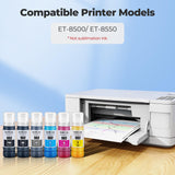 552 Ink Bottles Ecotank 6 Pack ET-8550 ET-8500 Replacement for Epson 552 Ink Refill Bottle Work for Ecotank Photo ET 8550 ET8550 Ecotank Photo ET 8500 ET8500 Printer (BK PB C M Y GY) Topcolor