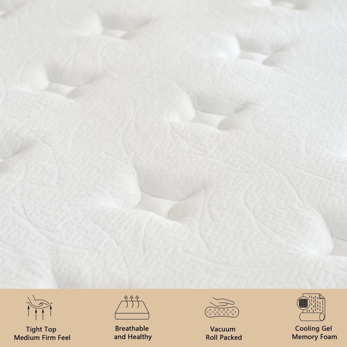 mikibama Twin Mattress, 12 Inch Hybrid Twin Size Mattress in a Box, Single Bed Mattress with Memory Foam and Pocket Spring,Tight Top Medium Firm Feel, 39"*75"*12" mikibama