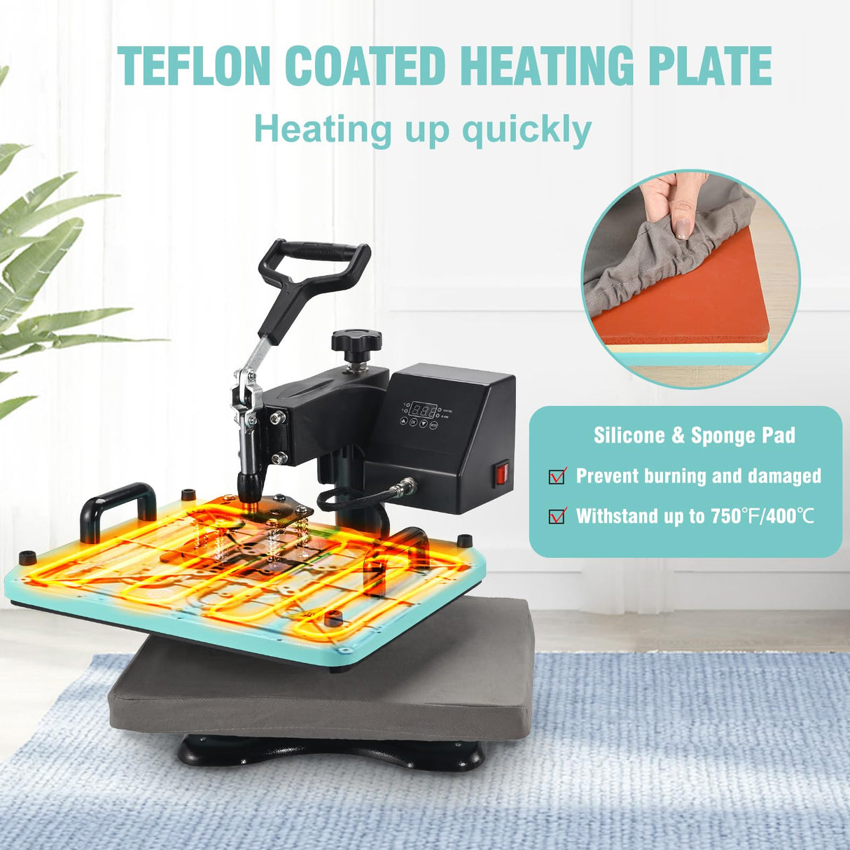 ColorSub Heat Press Machine for T Shirts 12x15 Inch- 5 in 1 Combo Heat Press Machine for Sublimation Heat Transfer ColorSub