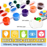 Magnetic Mini Tile Art-DIY Craft Kits for Kids,Fridge magnet painting kit for kids Ages 4-8,Soft Leather Fridge Magnets Craft Paint Set Fruit & Vegetables,Party Favors for Kids 8-12 DerzuanAscent