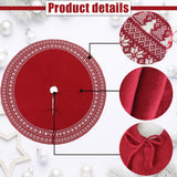 BIANHUA Christmas Tree Skirt, Christmas Decorations,Knitting Wool Retro Small Snowflake Xmas Tree Skirt Decorations,Can be Used as a Shawl.(48 Inch,Red)… BIANHUA