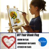 AZCOVER White Flag 12x18, Blank Flag Small, Heavy Duty Polyester DIY White Flag with 2 Brass Grommets, 12"x18" Custom White Blank Flag Small for Boat, Patio, Garden, Yard Decoration A-ZCOVER