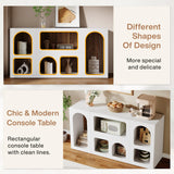 Tribesigns 59" White Console Table, Modern Entryway Table, Wooden Storage Organizer Entrance Table with 6 Compartments, Long Sofa Table, Behind Couch Table with Storage for Living Room, Hallway, Foyer Tribesigns