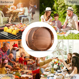 Round Wooden Serving Tray with Handles,20" Large Diameter Wood Serving Trays for Ottoman,Rustic Acacia Wood Circle Tray for Eating, Entertaining,Decorating and Organizing GinSent