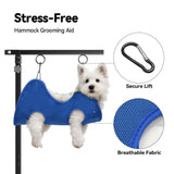 Foldable Dog Grooming Arm with Clamp: Adjustable Height 26"-40", Dog Grooming Table Arm with Hammock and No-Sit Holder, Grooming Restraint for Small Medium Dogs at Home or Salon Josmimic