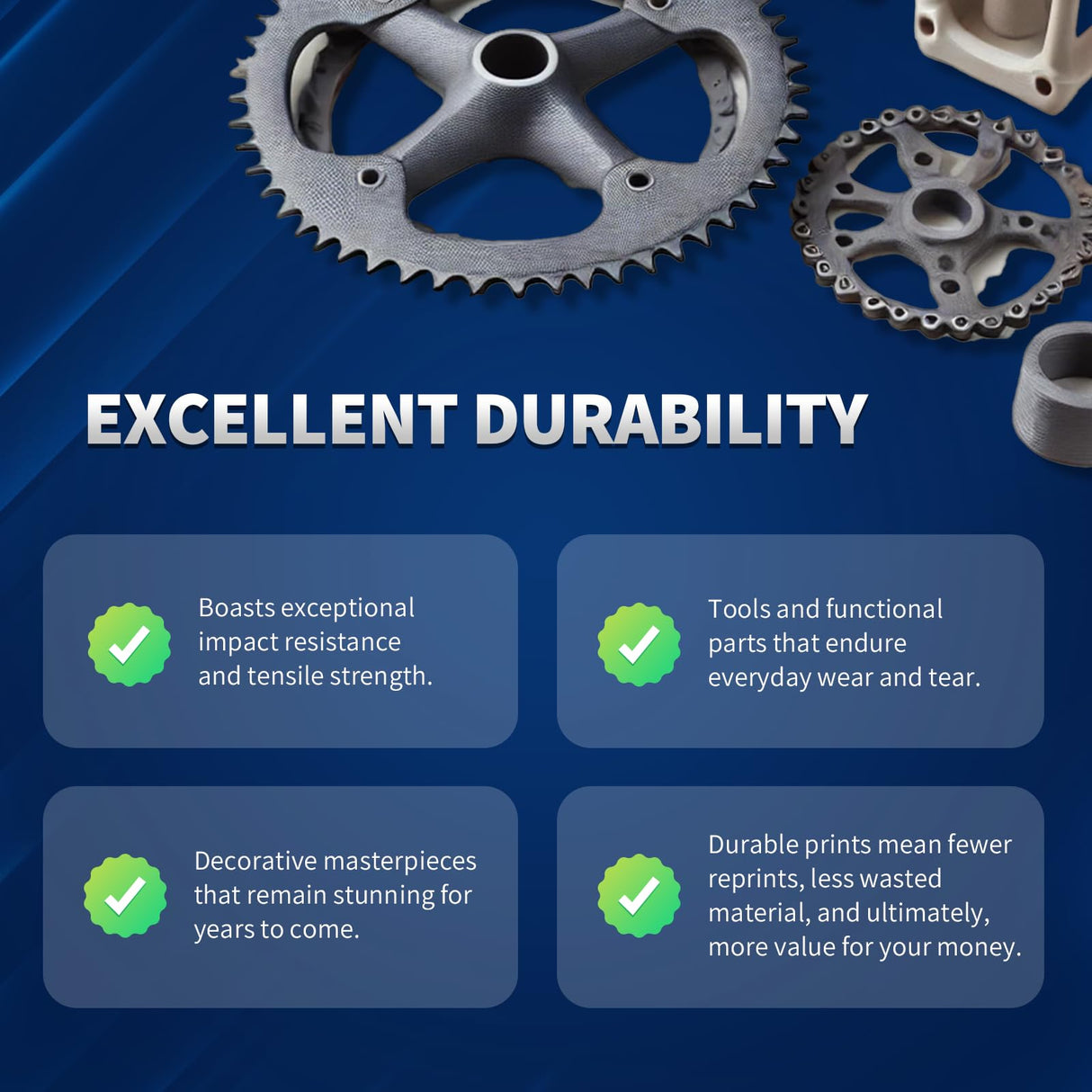 OVERTURE PLA Plus (PLA+) Filament 1.75mm PLA Professional Toughness Enhanced PLA Roll, Cardboard Spool, Premium PLA 1kg(2.2lbs), Dimensional Accuracy Probability +/- 0.02mm (Light Gray) OVERTURE