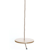 PLAYBERG Wooden Round Disc Plate Swing Seat with Hanging Rope PLAYBERG