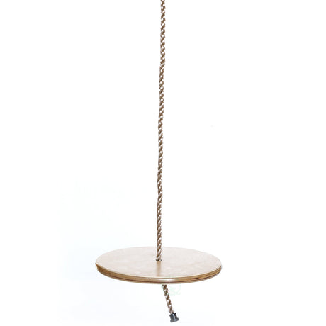 PLAYBERG Wooden Round Disc Plate Swing Seat with Hanging Rope PLAYBERG
