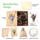 Mys Aurora Puzzles for Adults Cactus Flower Wooden Puzzles, 500 Pieces Unique Shaped Liberty Jigsaw Puzzles, Birthday for Adults and Kids, Fun Challenge Family Game 16.7'' x 23.4'' Mys Aurora