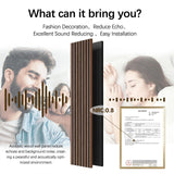 ARMURO Wood Panels for Wall - 2 PCS Wood Slat Wall Panel, Natural Walnut Veneer Acoustic Wall Panels - 12.6" W x 94.5" L ARMURO