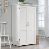 Sauder Miscellaneous Storage Craft & Sewing Armoire, L: 35.11" x W: 21.81" x H: 61.58", Glacier White finish Sauder