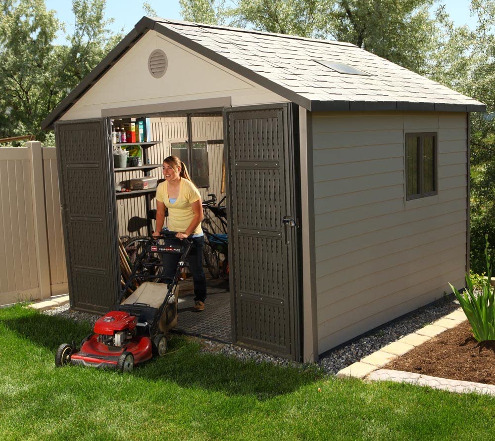 Lifetime 6433 Outdoor Storage Shed with Windows, 11 by 11 Feet Lifetime