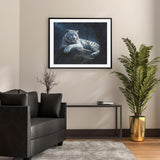 White Tiger with Blue Eyes Paint by Numbers Kit for Adults DIY Canvas Artwork Modern Art Home Decor 16x20in LAENAKR