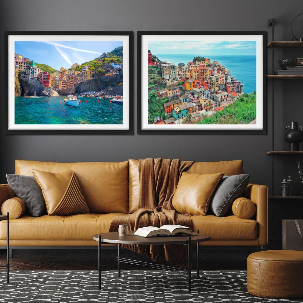 CHUNXIA Paint by Numbers Kit for Adults Beginner,2 Pack Rolled Canvas Wall Art Painting by Numbers Kit Seaside Painting Decor Packaged in a Nice Box,12x16inch(155-156) CHUNXIA