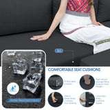 NICESOUL 8 Piece Modern Aluminum Patio Furniture Set Deep Seated, Extra Wide Modular Outdoor Sectional for 6 People, 500 lbs Heavy Duty L-Shaped Oversized Sofa Couch for Outside Backyard, Ember Black NICESOUL