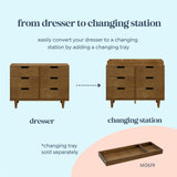 DaVinci Marley 6-Drawer Dresser - Baby Dresser for Nursery - Kids Bedroom Furniture - Double Chest of Drawers for Toddler Boys and Girls - Versatile Wood Dresser for Living Room, Hallway - Walnut DaVinci