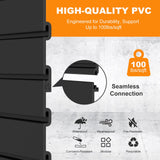 DoCred Slat Wall Paneling Organizer, 4x7.5 FT PVC Garage Slatwall Storage Systems, Heavy Duty Mounted Slat Peg Board for Tool Organization Ladder Bike Rack (Black) DoCred