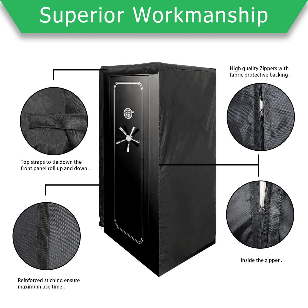 NEXT STATION Gun Safe Cover,Premium Quality Fabric Gun Safe Cover Up and Protector to Protect Gun Safes from Dust and Keep them Concealed from Sight (60H*36.5W*29D) NEXT STATION