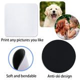 20 Pieces Square and Round Sublimation Coaster Blanks Cup Mat Rubber Heat Transfer Press Printing for DIY Home Kitchen Decor (3.5x3.5x0.12Inch) White REDANHA