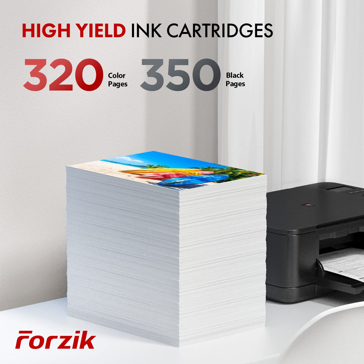 Forzik Remanufactured Ink Cartridge Replacement for Canon 245XL 246XL Black and Tri-color 2 Pack Forzik