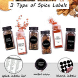 Churboro 66 Spice Jars with 547 Labels- Glass Spice Jars with Black Metal Caps, 4oz Empty Spice Containers with Shaker Lids, Funnel, Chalk Pen, Square Seasoning Bottles for Spice Rack, Drawer, Cabinet Churboro