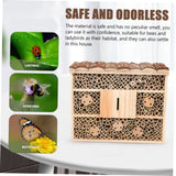 OFFSCH Creative House Mason House Garden Decoration Critter Cages Mason Bees House Hanging Hotels Hotel Garden Habitat House Hotel Beehive Decor Room Wooden House Solid Wood OFFSCH