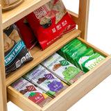 Sorbus 2-Tier Bamboo Countertop Shelf with Hidden Drawer - Makeup Organizer - Multi-Purpose Storage for Skincare, Toiletries, Desktop - Display Stand Shelf for Bathroom Vanity Counter, Kitchen, Office Sorbus