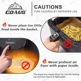 GOAUS Air Fryer Square Paper Liners Disposable Large for 5 to 8 Qt Basket, 7.9 inch Unbleached Non-stick Oil-proof Parchment Paper GOAUS