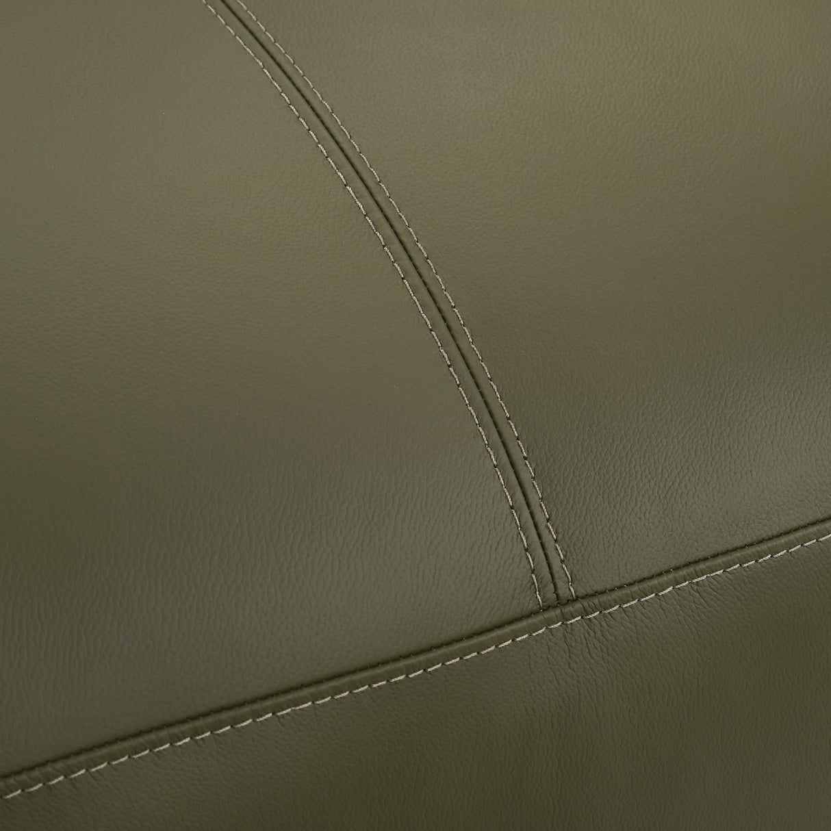 Tanner 74 in. Leather Loveseat with Padded Arms in Green or Khaki Armen Living