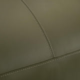 Tanner 74 in. Leather Loveseat with Padded Arms in Green or Khaki Armen Living