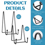 Mixweer 24 Pcs Plate Stands for Display Metal Display Stand Photo Easel Stand Book Holder Picture Stand for Decorative Display Easels Picture Frame Stand Plate Rack (4.3 Inch, 6 Inch) Mixweer